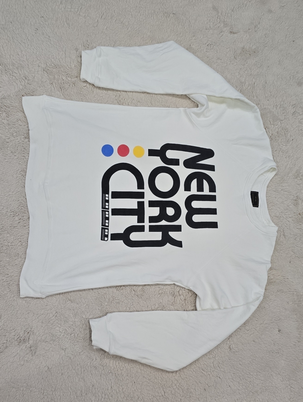 White New York City Graphic Sweatshirt